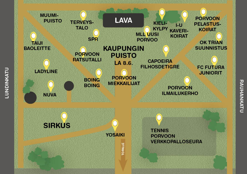 Kartta_kaupunginpuisto | Porvoon elävä keskusta ry – Borgå levande centrum  rf